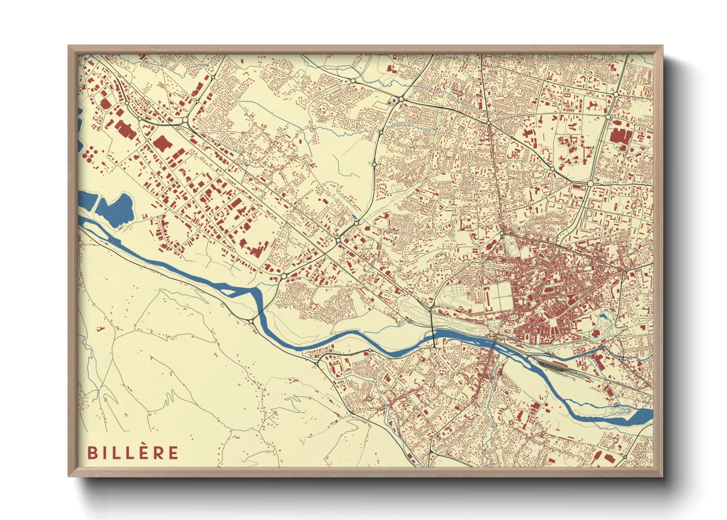 Une affiche de carte sur Billère