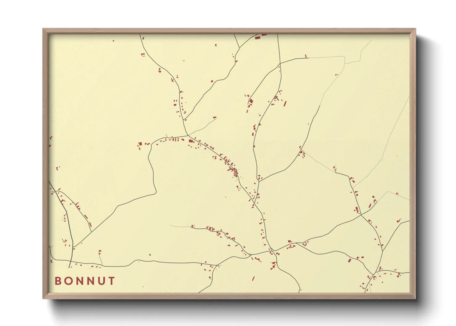 Une affiche de carte sur Bonnut