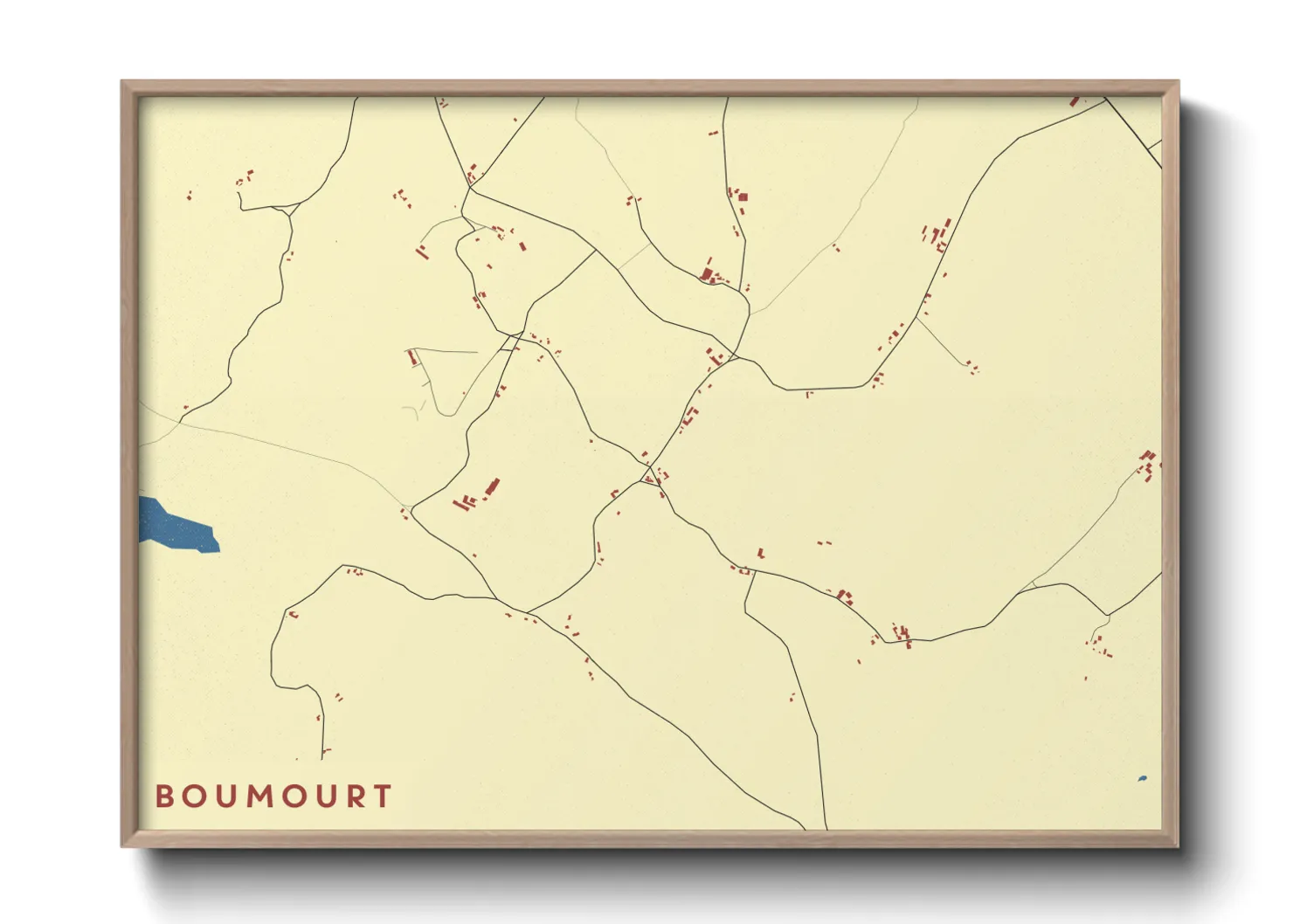 Une affiche de carte sur Boumourt