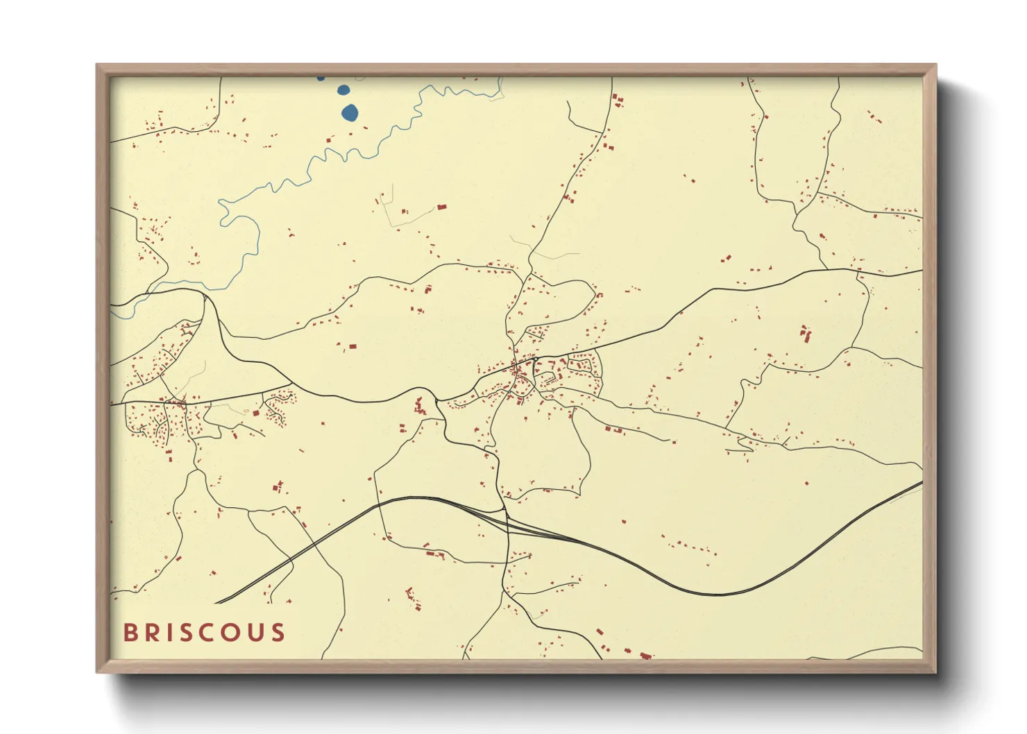 Une affiche de carte sur Briscous