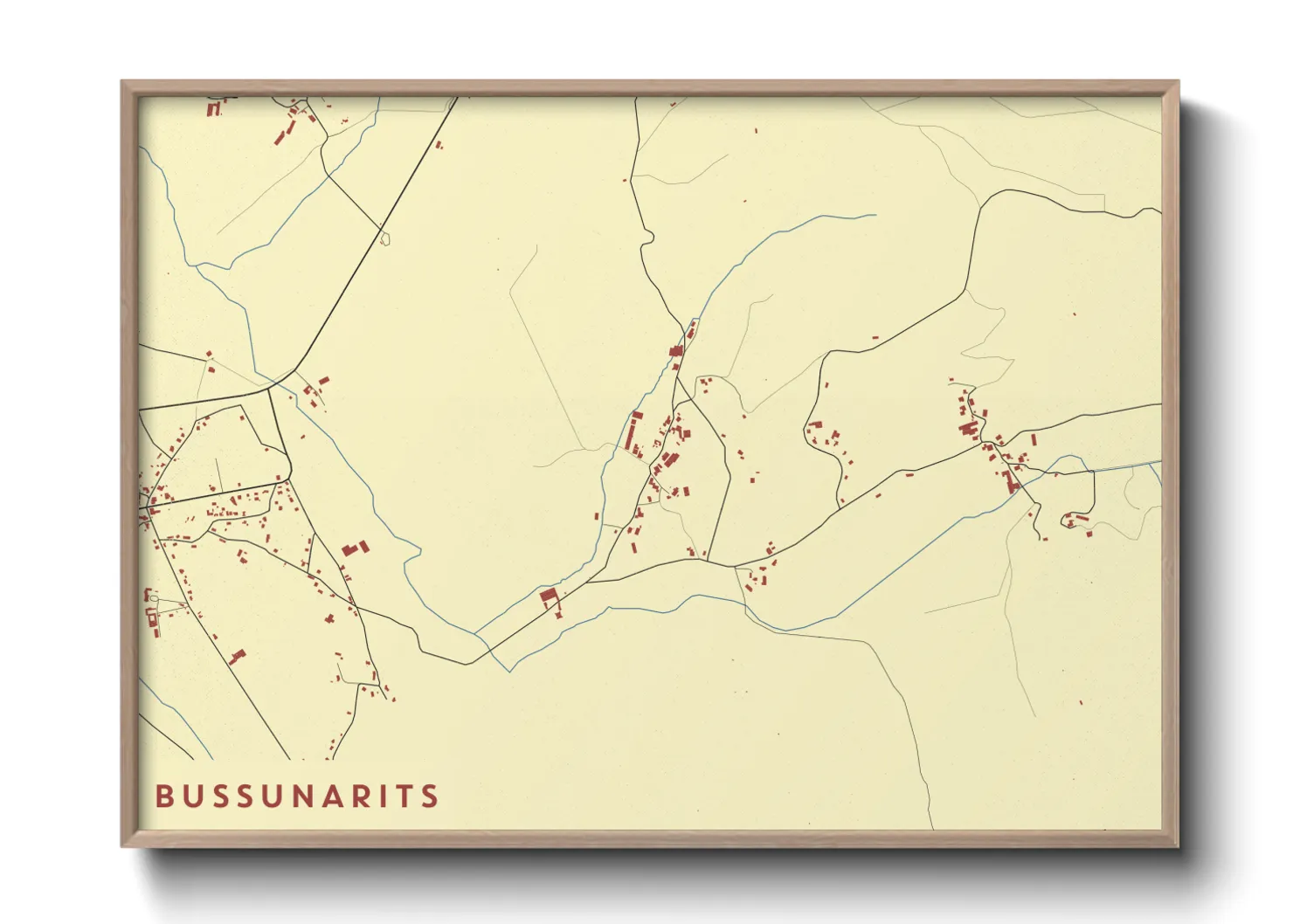 Une affiche de carte sur Bussunarits