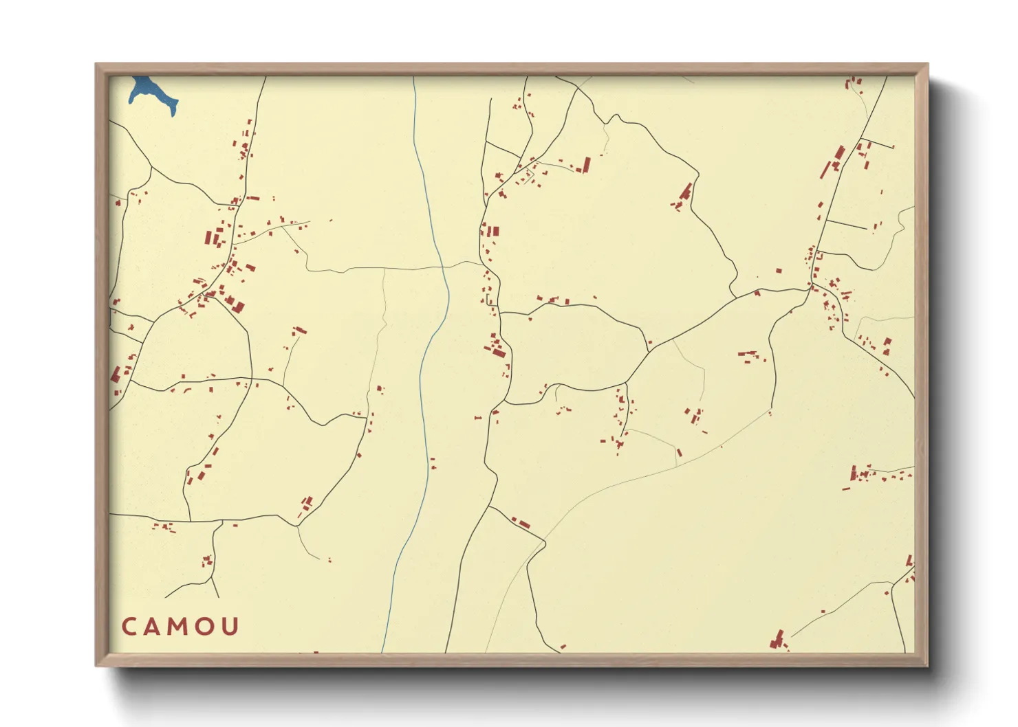 Une affiche de carte sur Camou