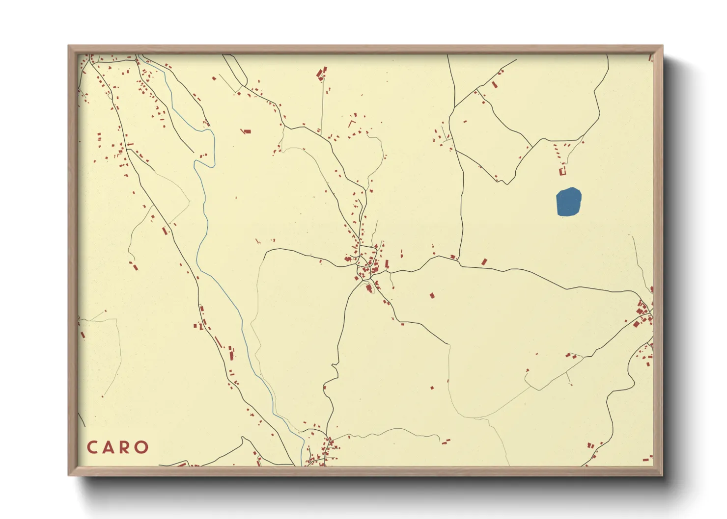 Une affiche de carte sur Caro