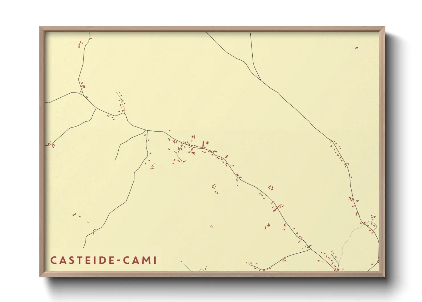 Une affiche de carte sur Casteide-Cami