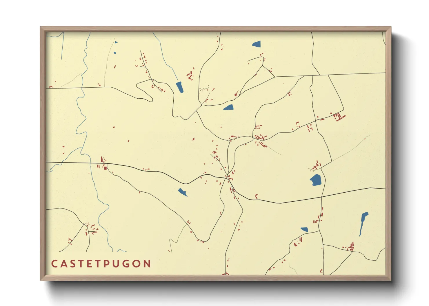 Une affiche de carte sur Castetpugon