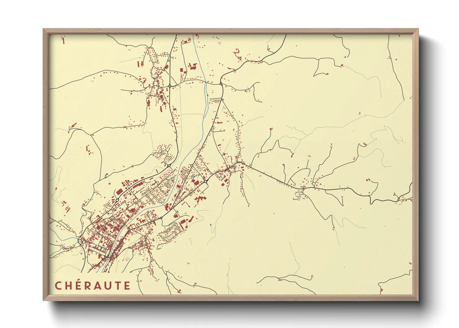 Une affiche de carte sur Chéraute