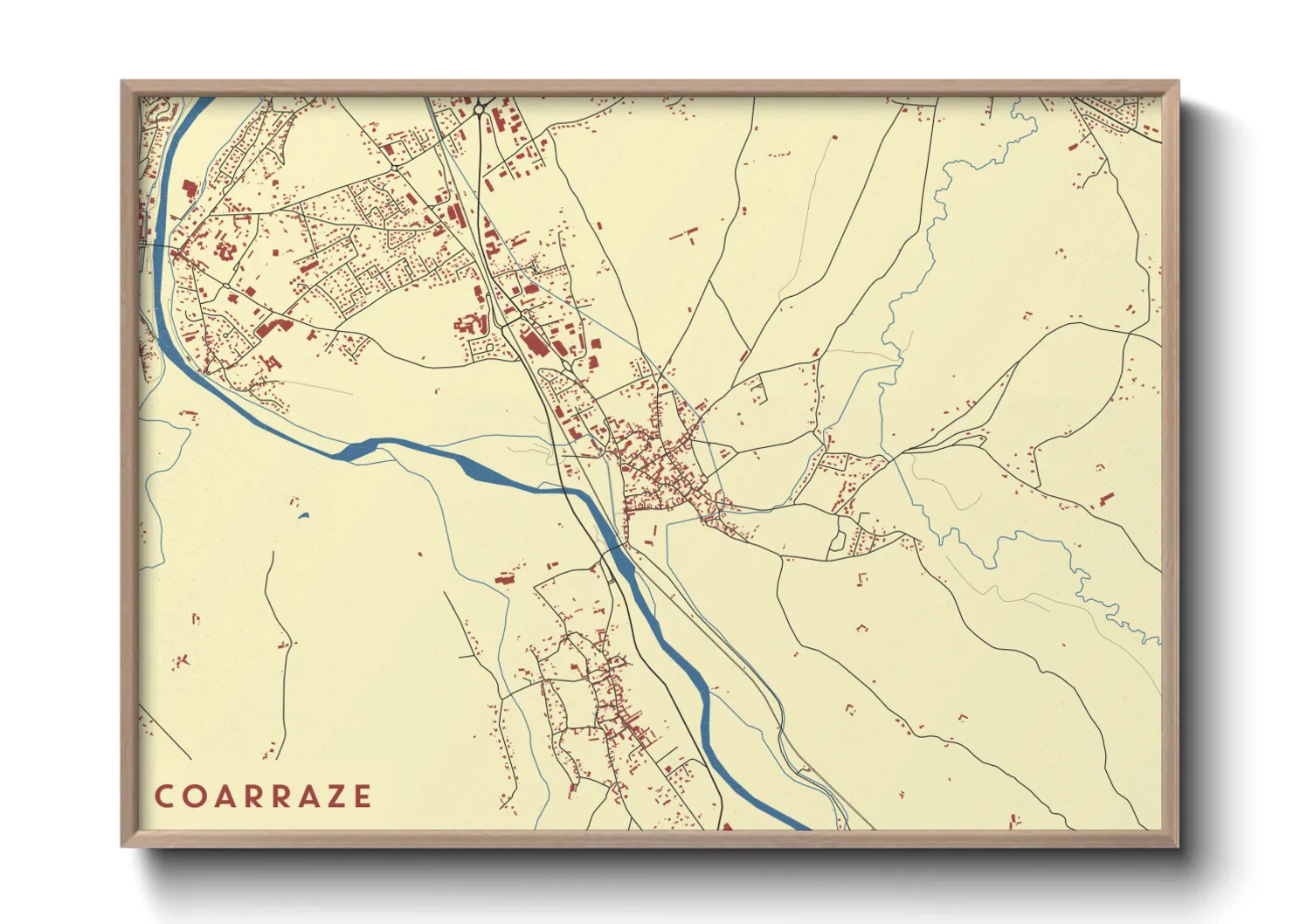 Une affiche de carte sur Coarraze
