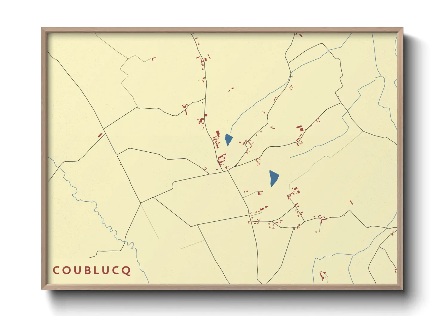 Une affiche de carte sur Coublucq