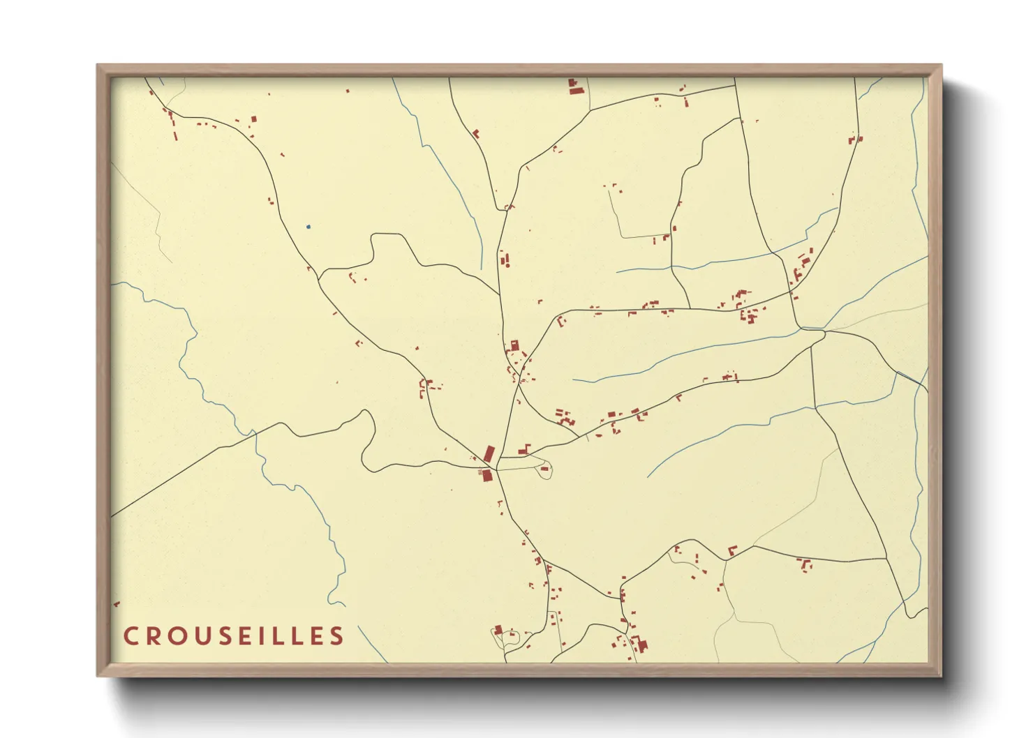 Une affiche de carte sur Crouseilles