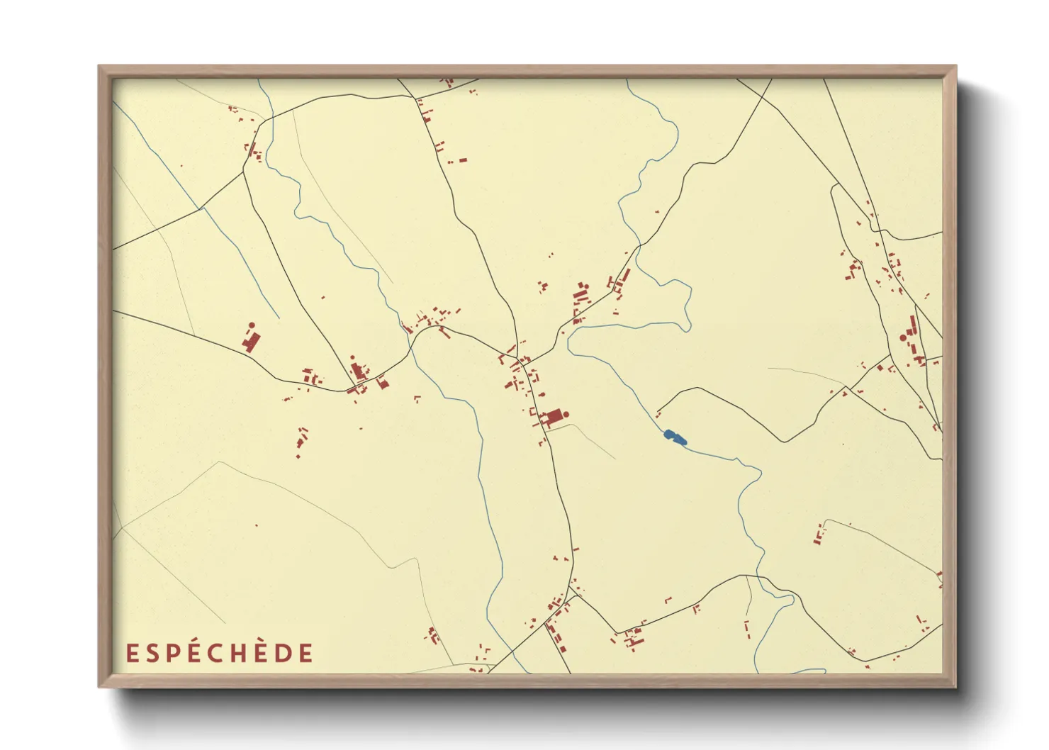 Une affiche de carte sur Espéchède