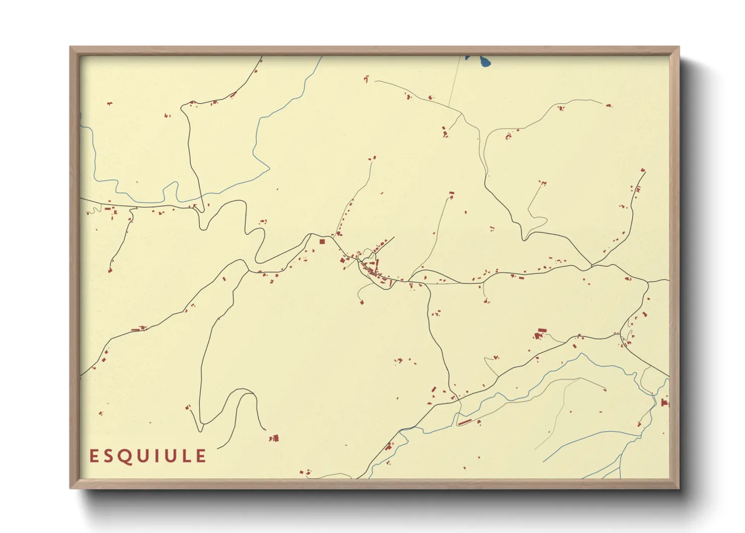 Une affiche de carte sur Esquiule