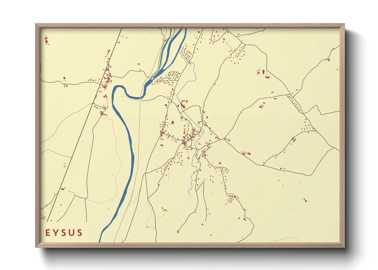 Une affiche de carte sur Eysus