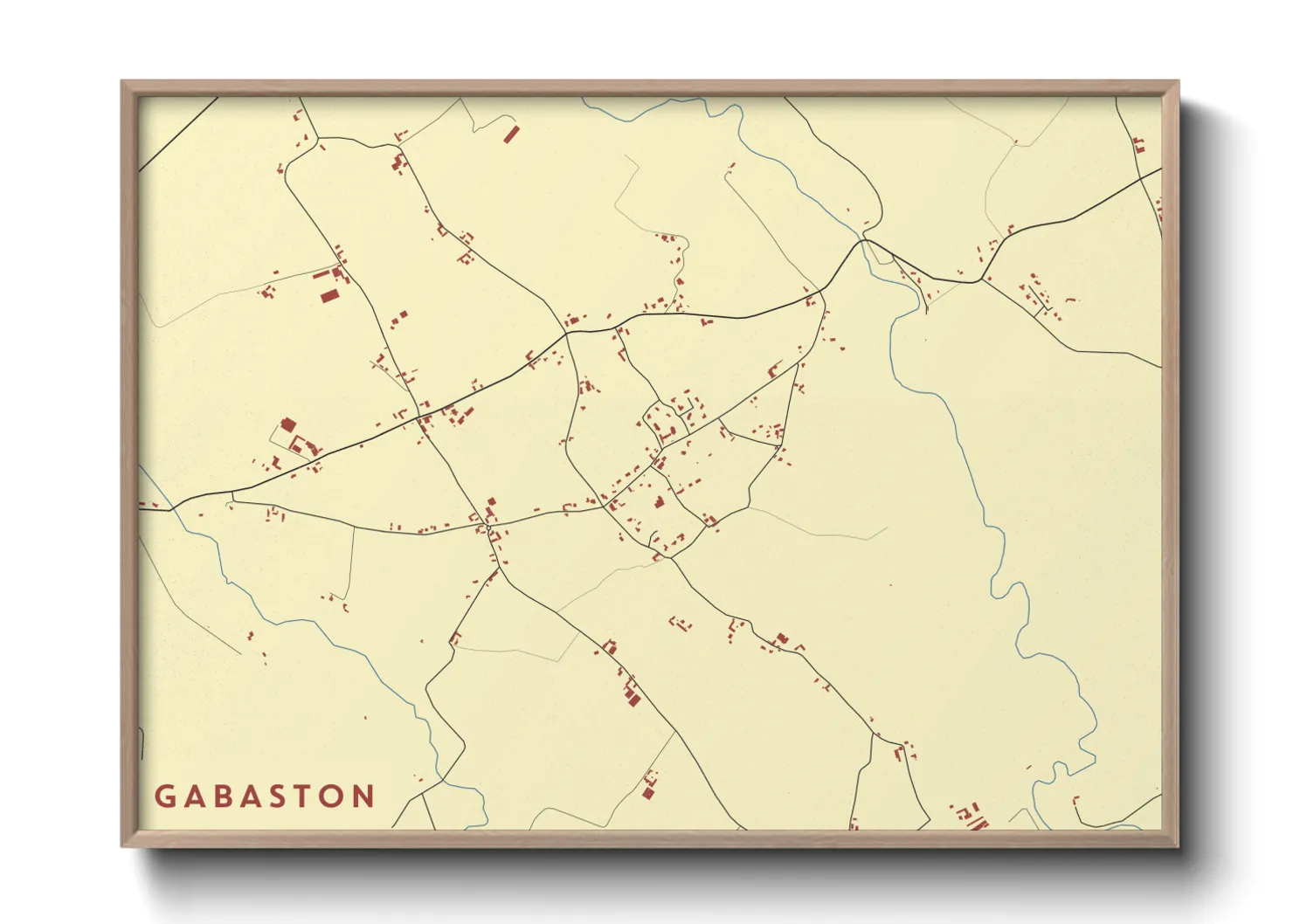 Une affiche de carte sur Gabaston