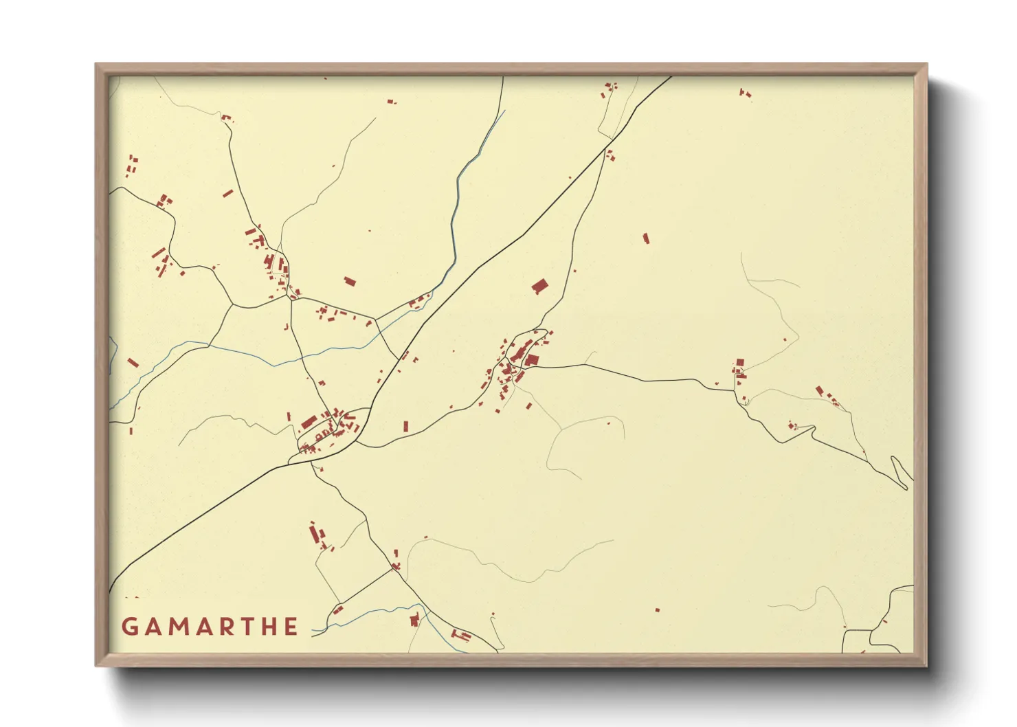 Une affiche de carte sur Gamarthe