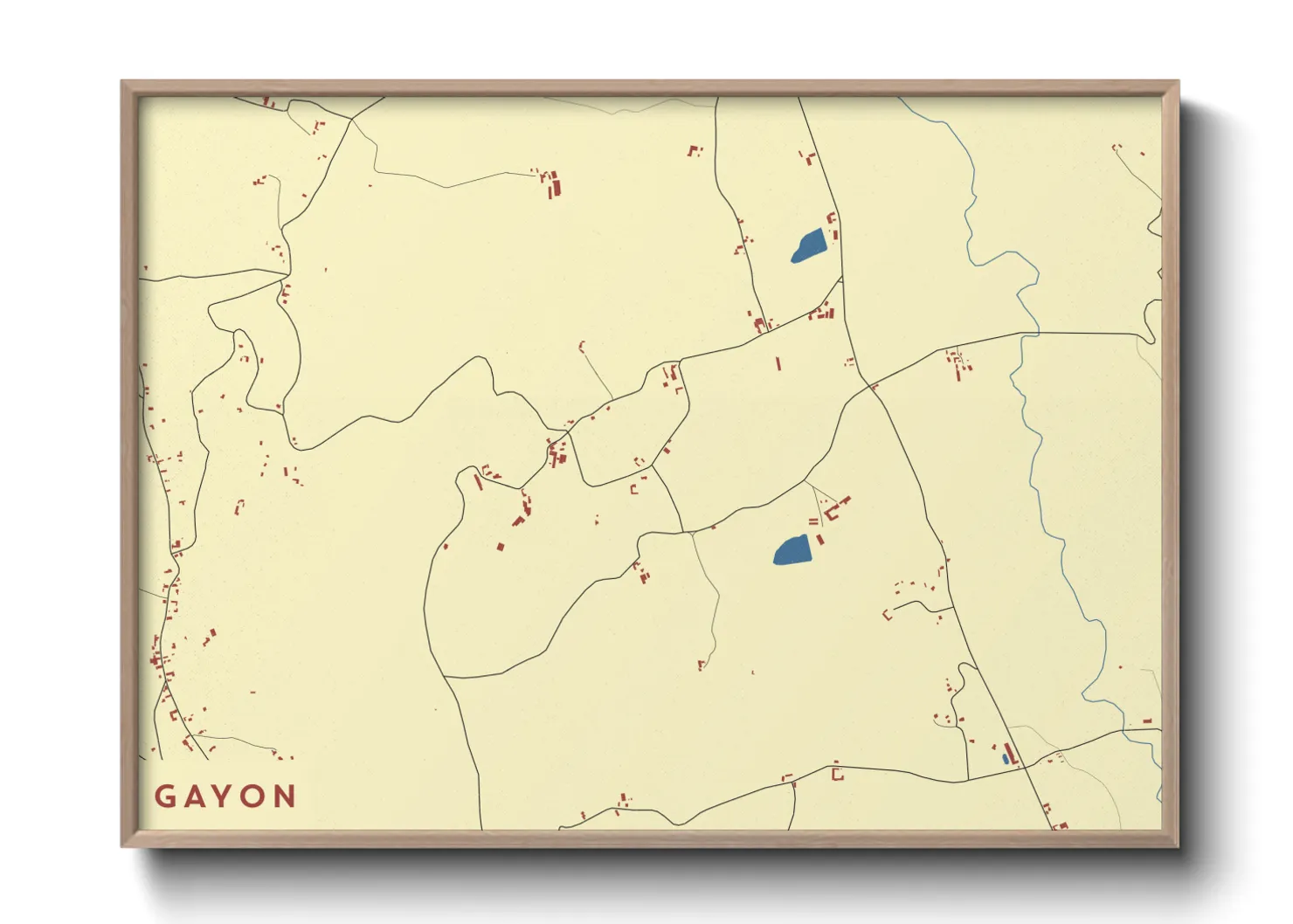 Une affiche de carte sur Gayon