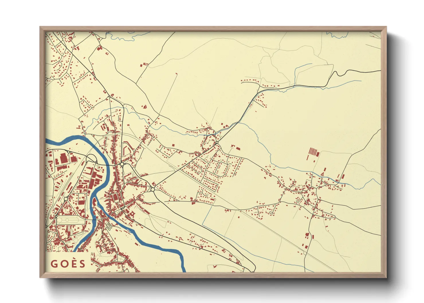 Une affiche de carte sur Goès