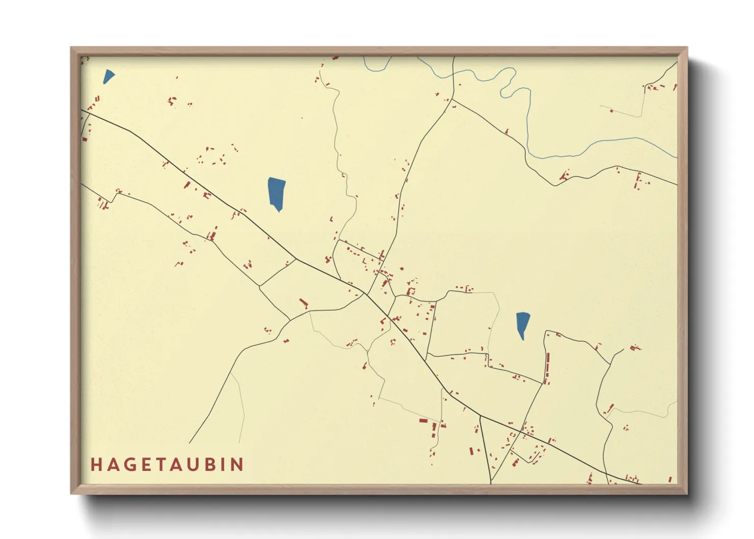 Une affiche de carte sur Hagetaubin