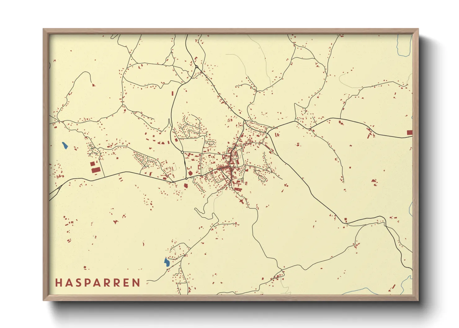 Une affiche de carte sur Hasparren