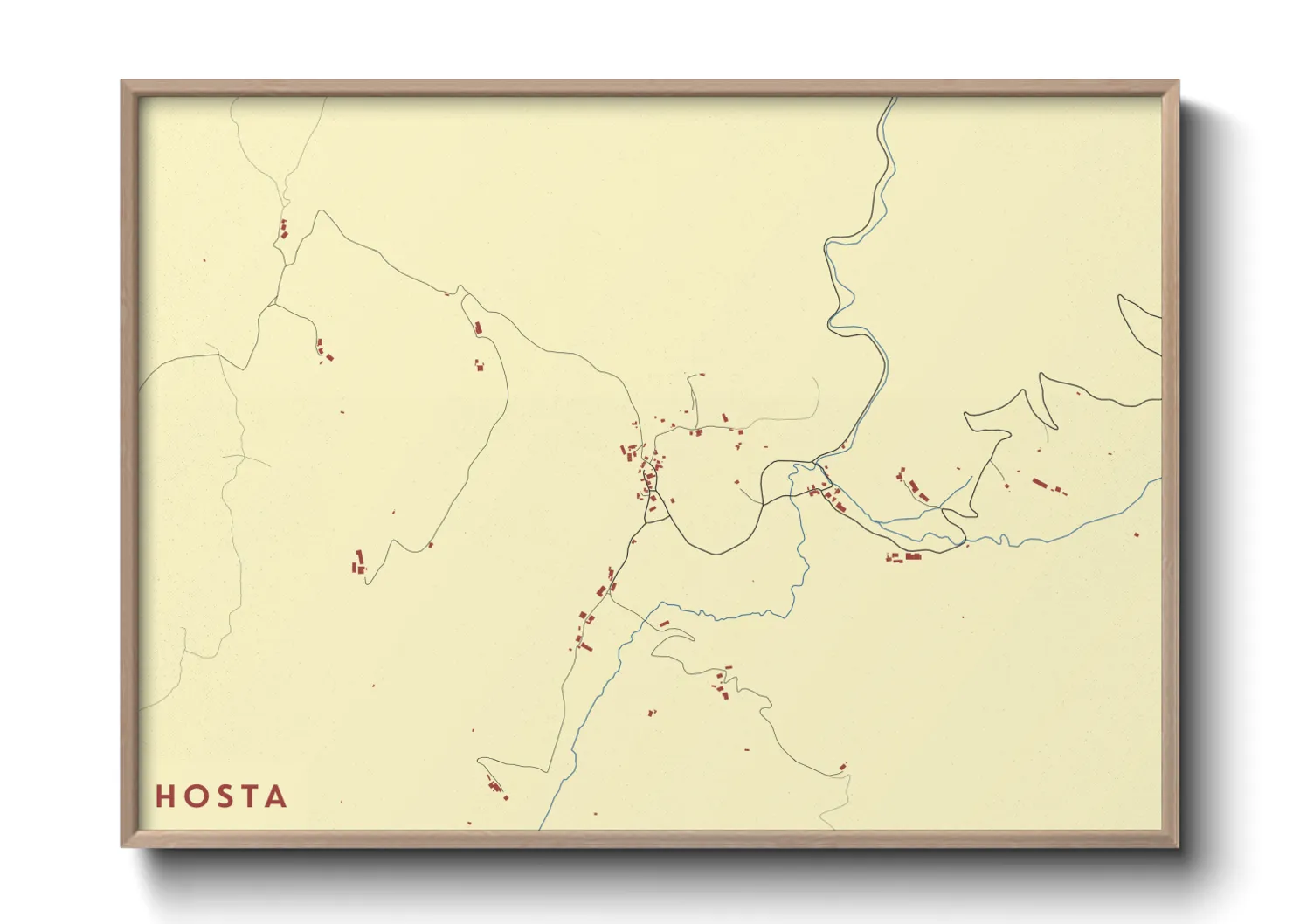 Une affiche de carte sur Hosta