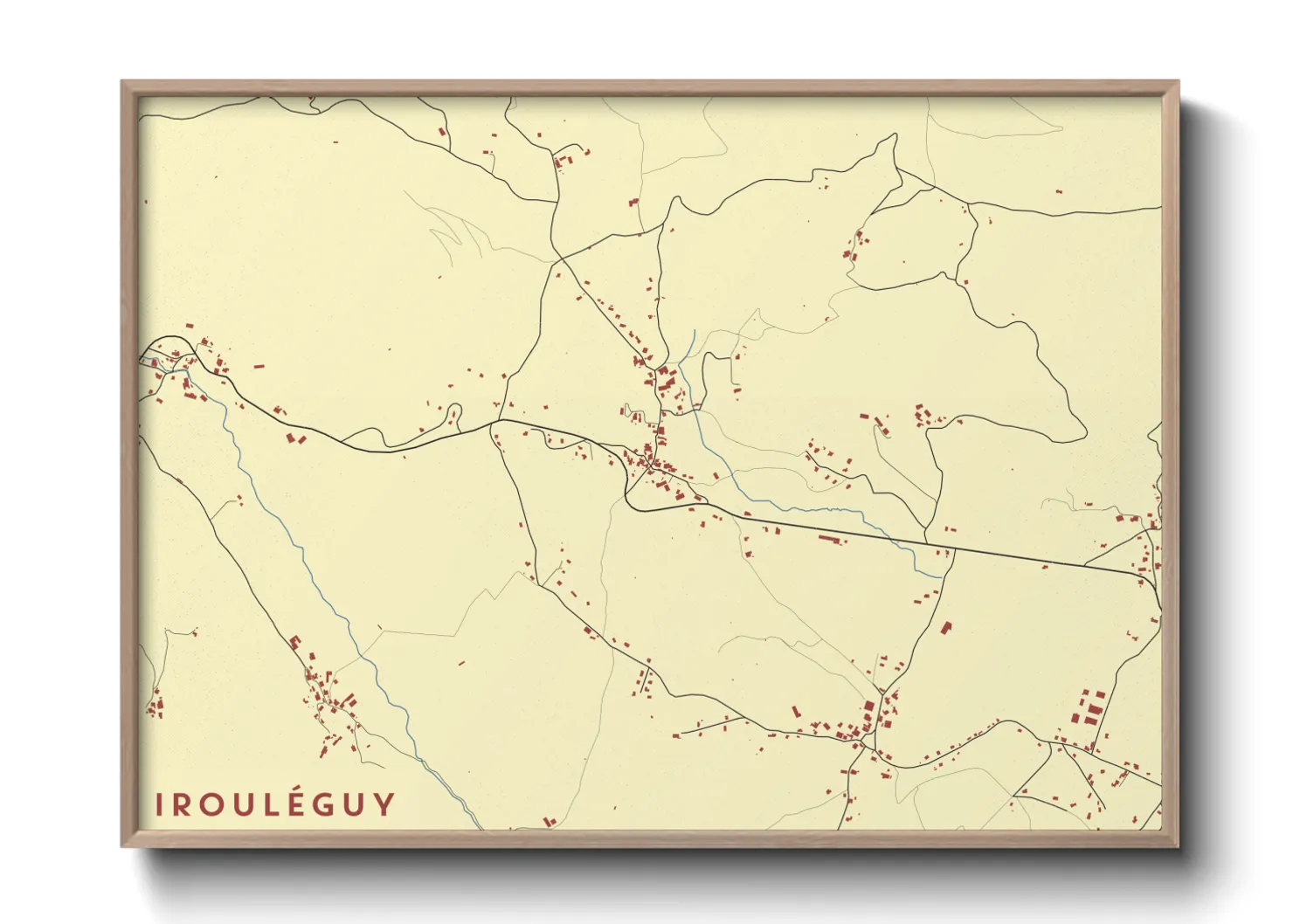 Une affiche de carte sur Irouléguy