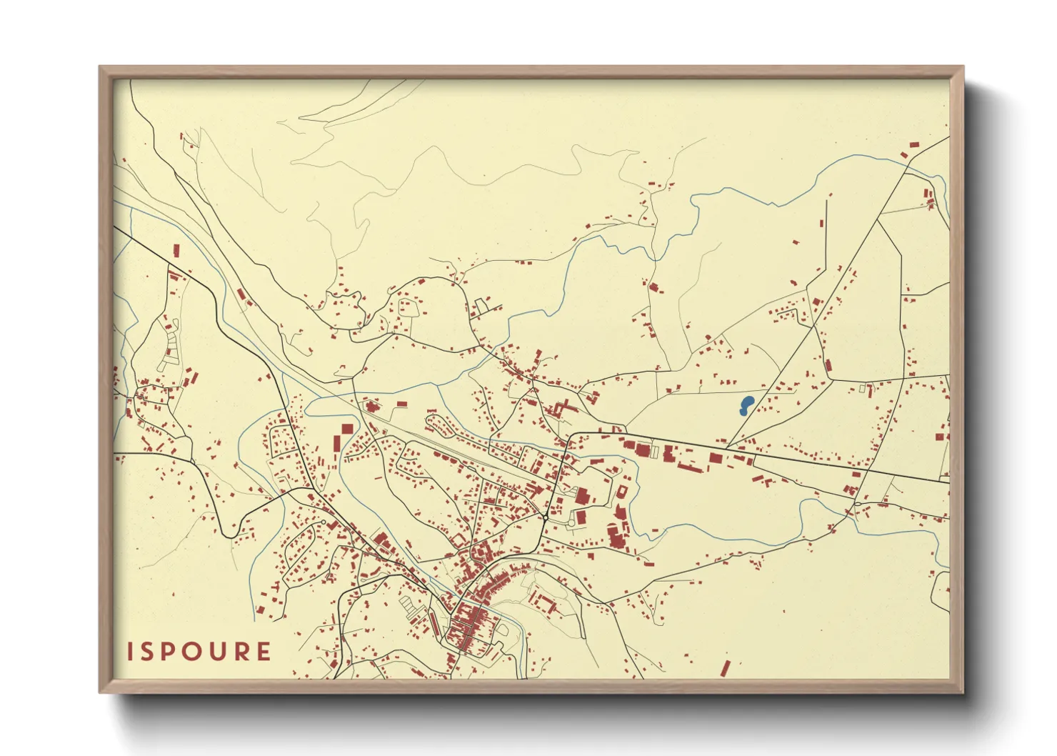 Une affiche de carte sur Ispoure