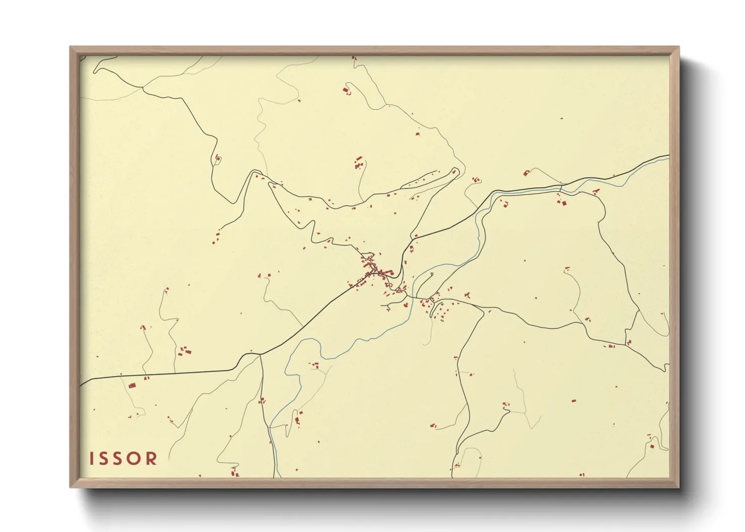 Une affiche de carte sur Issor