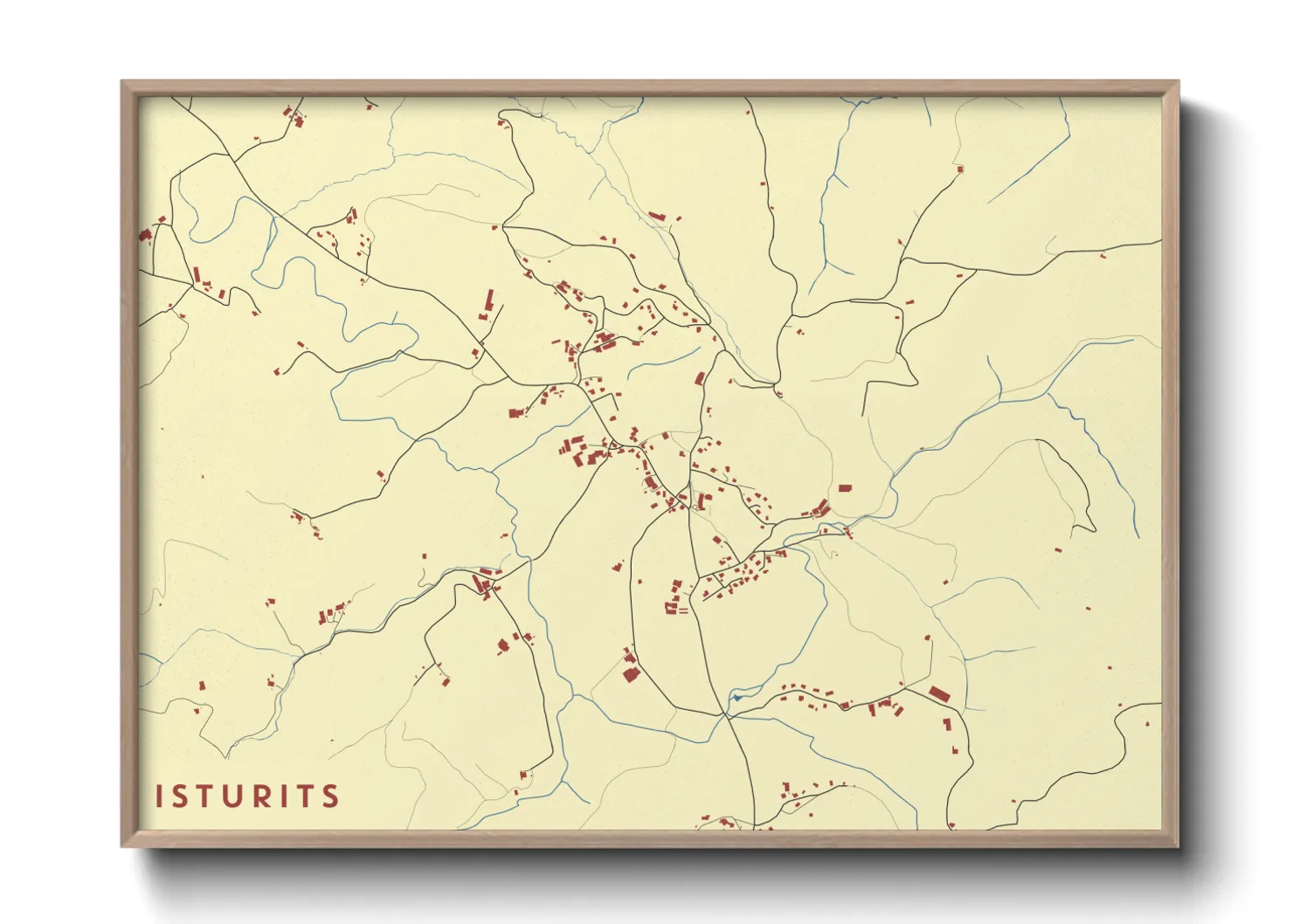 Une affiche de carte sur Isturits