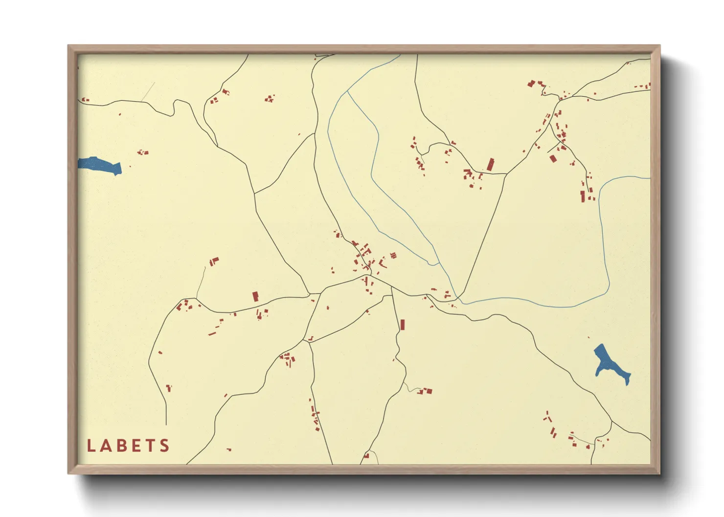 Une affiche de carte sur Labets