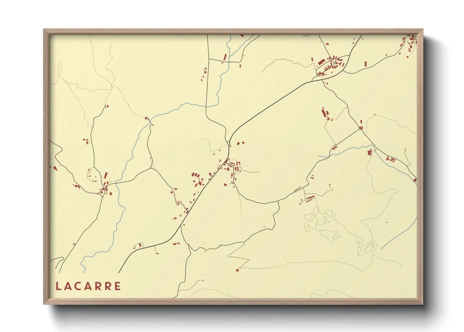 Une affiche de carte sur Lacarre