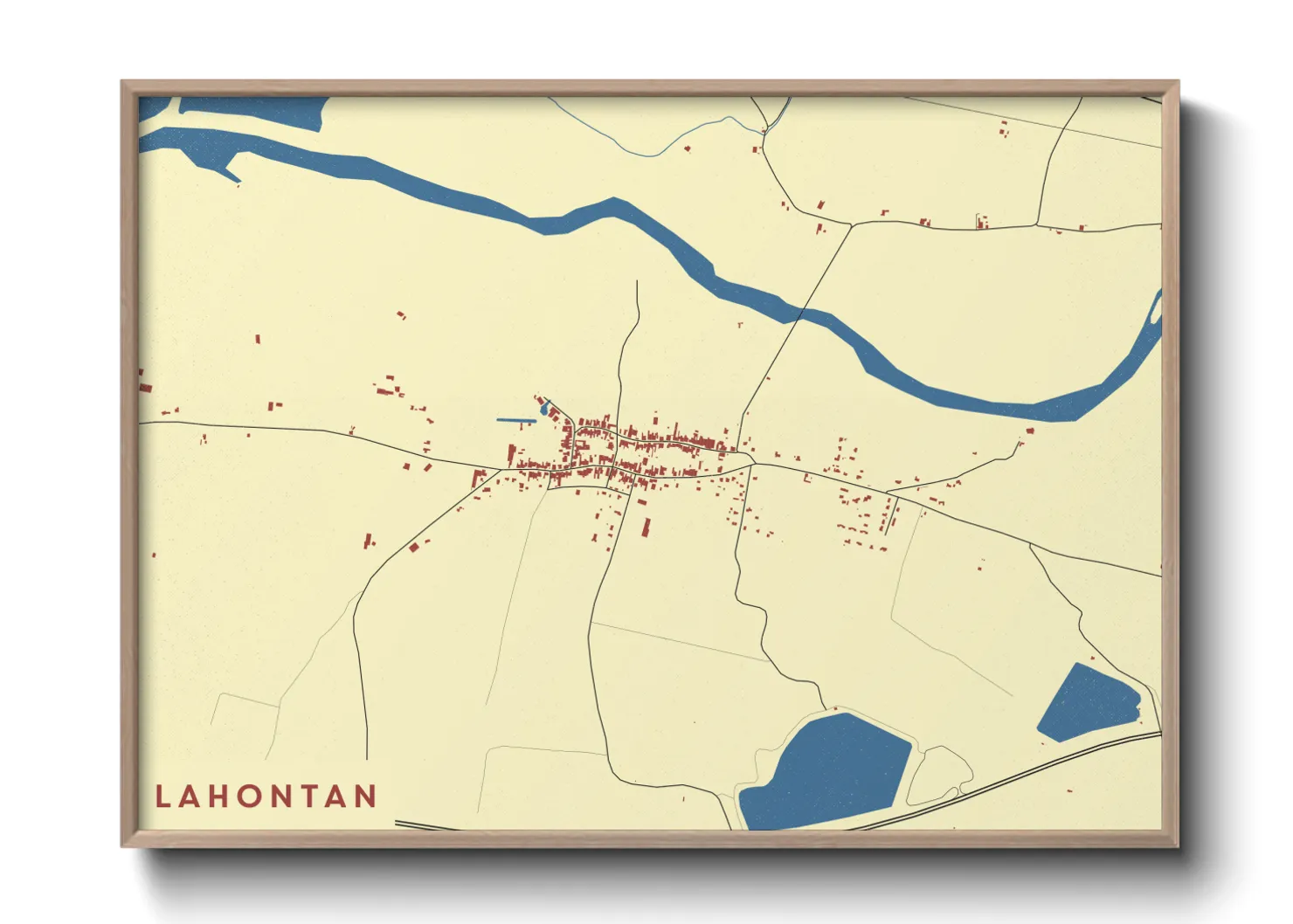 Une affiche de carte sur Lahontan