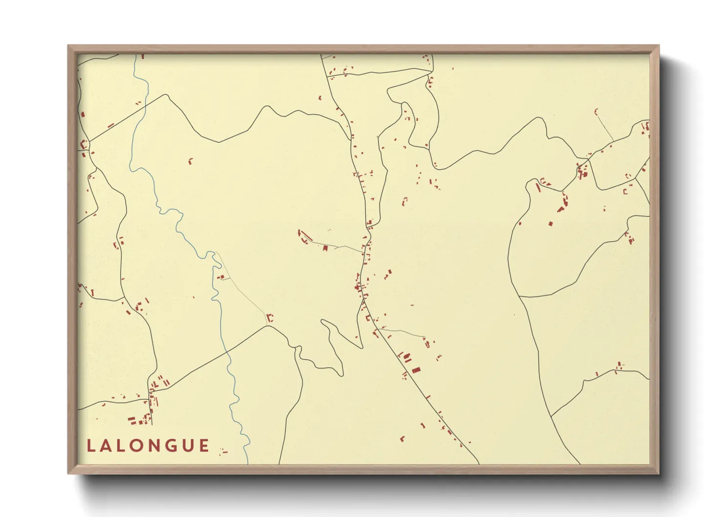 Une affiche de carte sur Lalongue