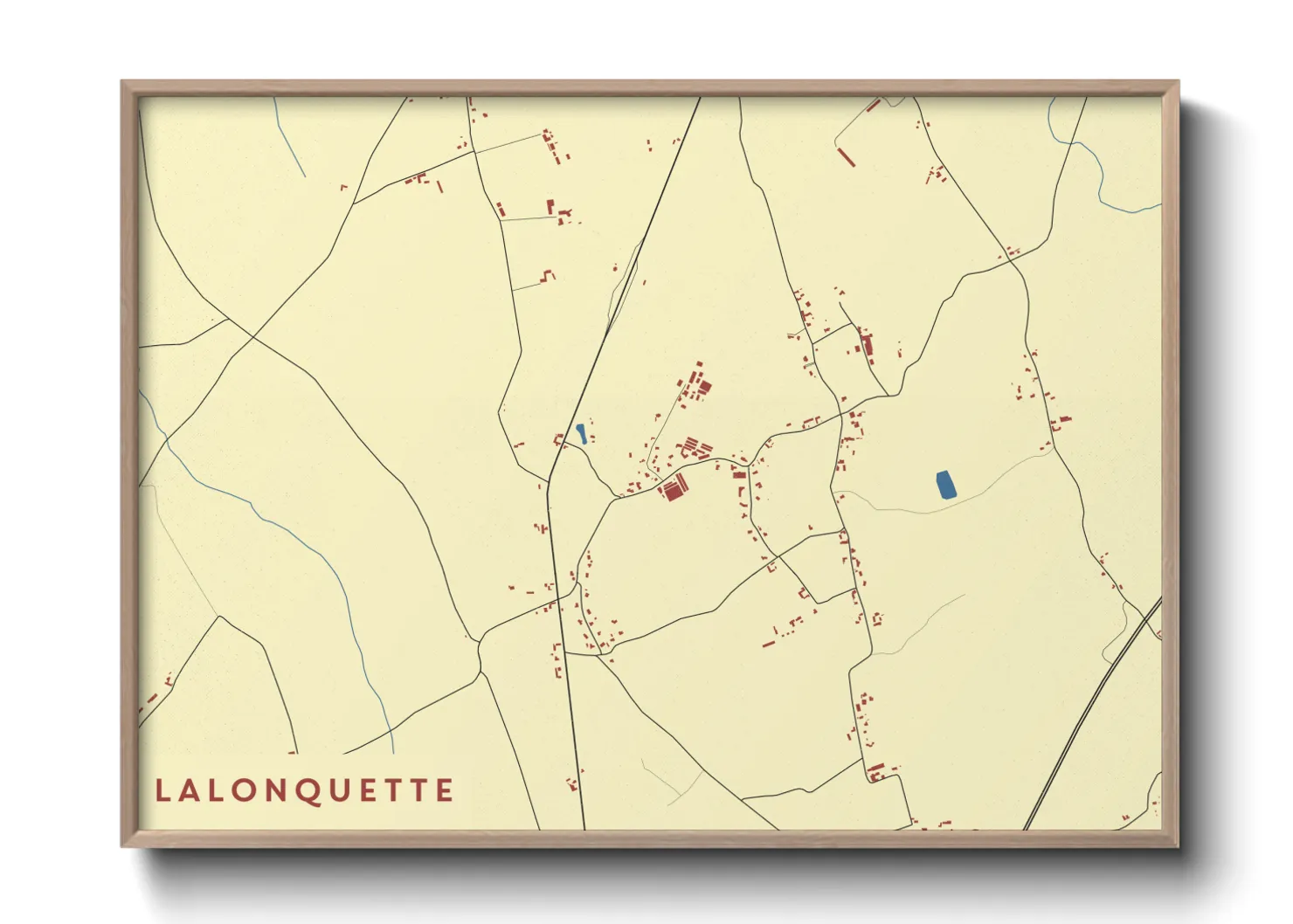 Une affiche de carte sur Lalonquette
