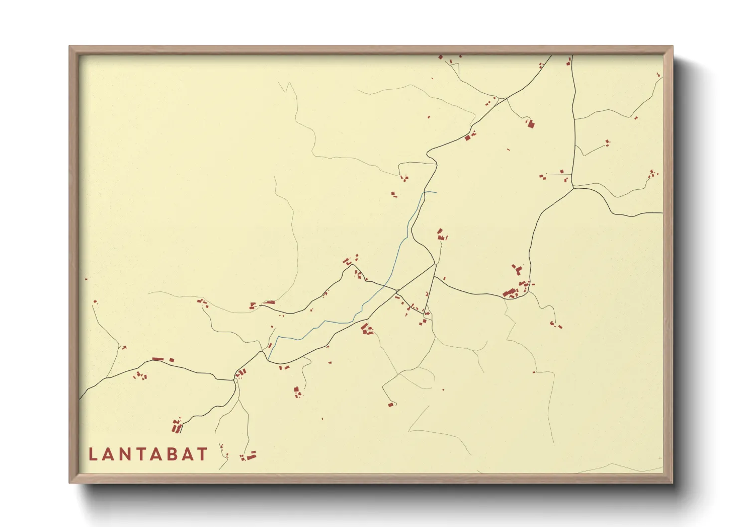 Une affiche de carte sur Lantabat