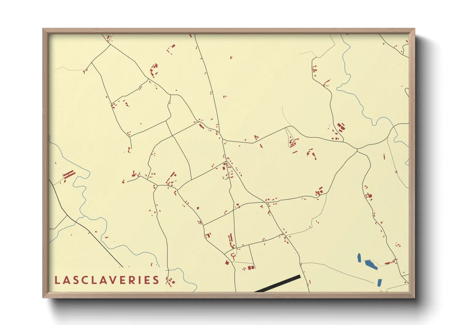 Une affiche de carte sur Lasclaveries