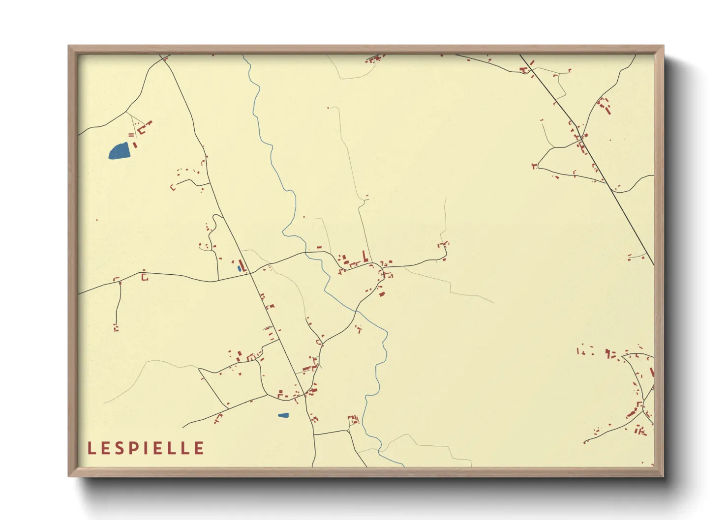 Une affiche de carte sur Lespielle