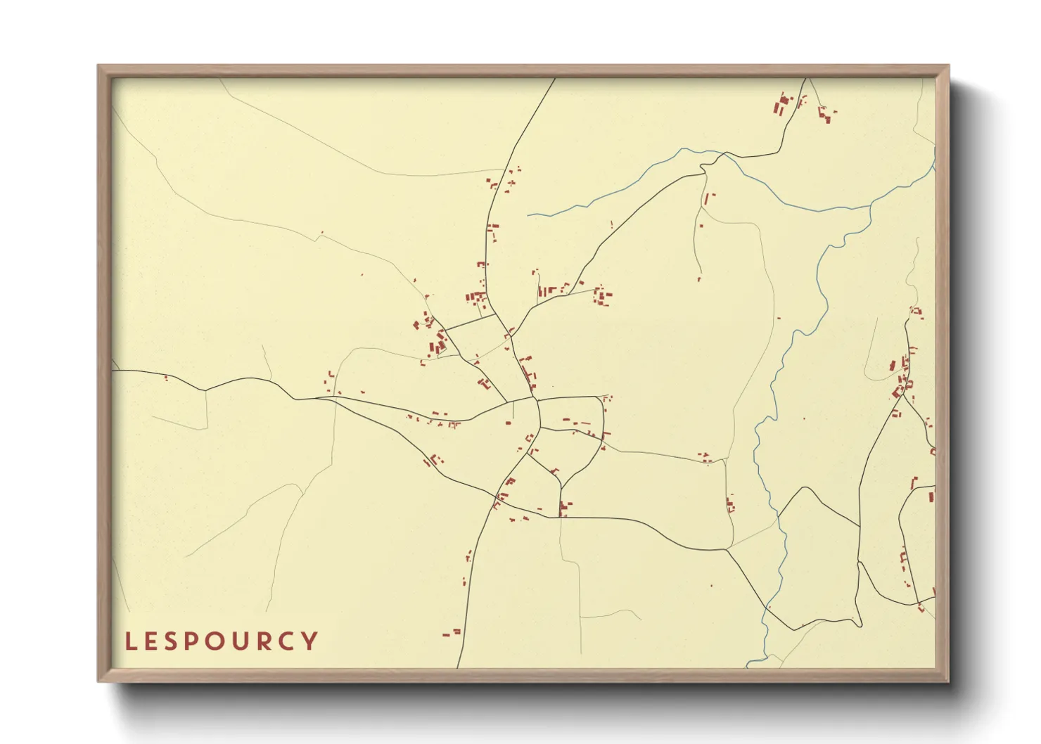 Une affiche de carte sur Lespourcy