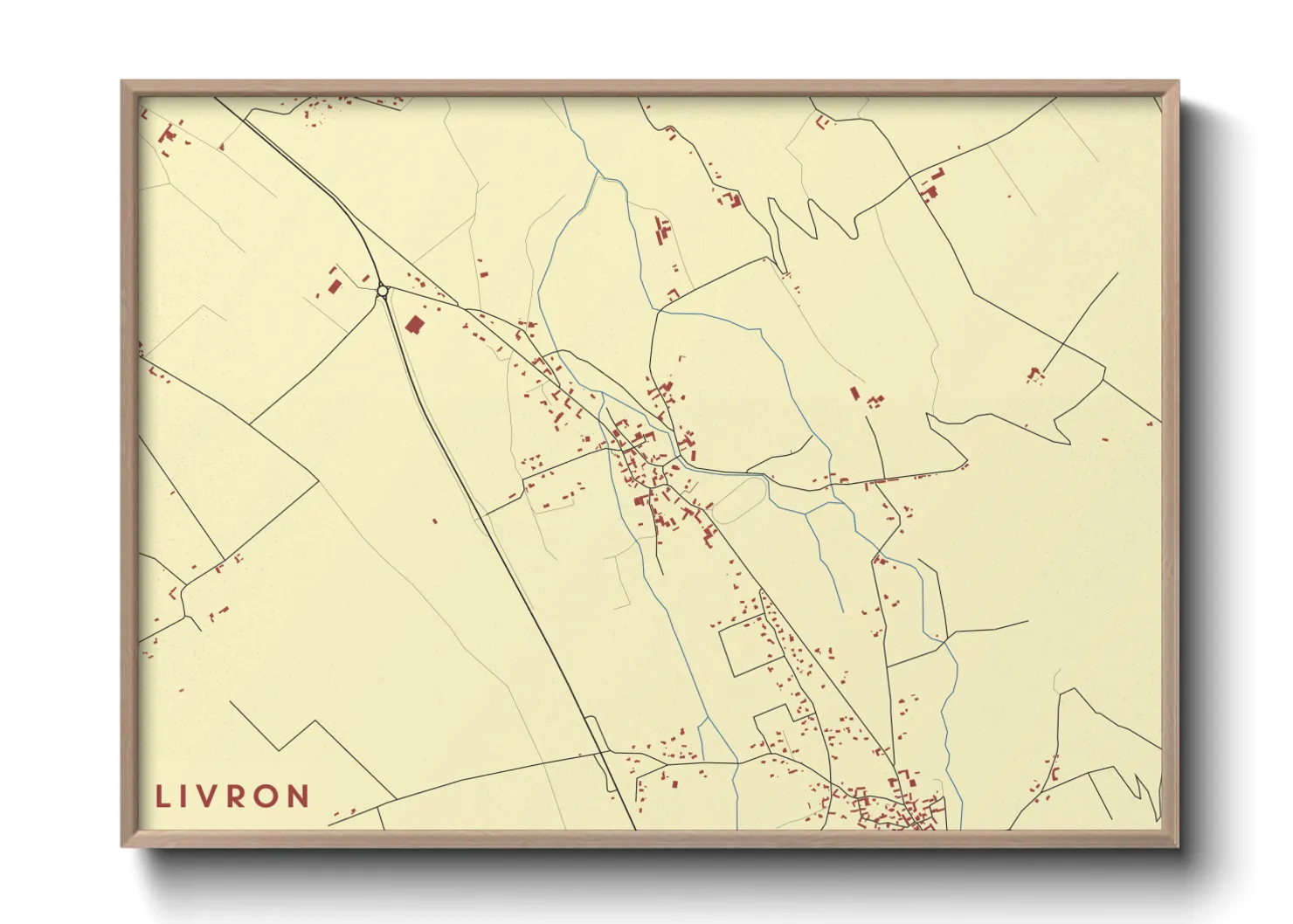 Une affiche de carte sur Livron