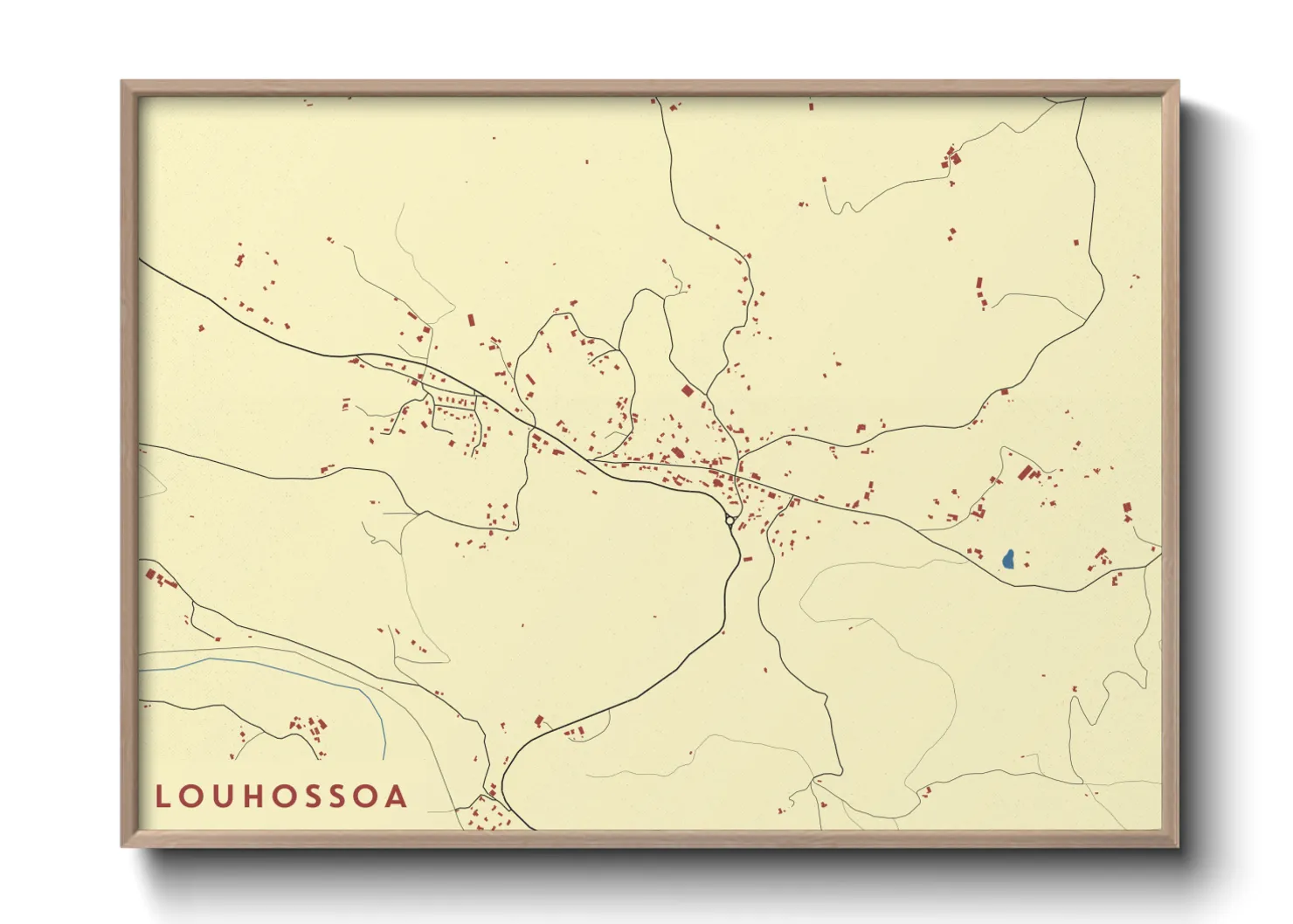 Une affiche de carte sur Louhossoa