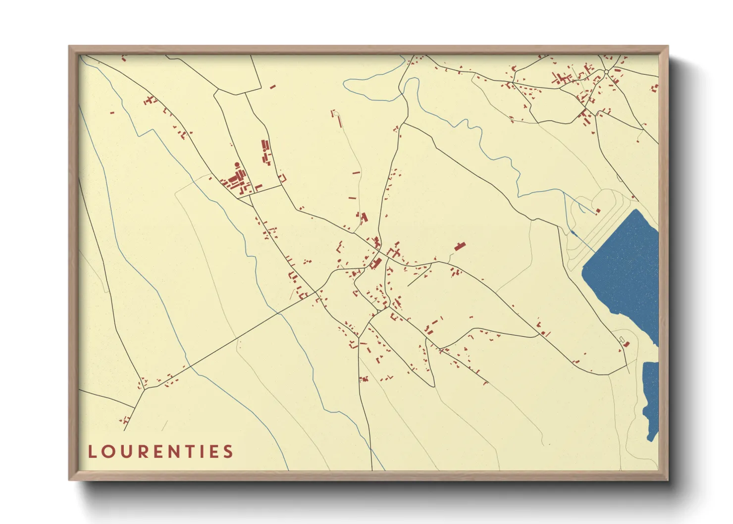 Une affiche de carte sur Lourenties