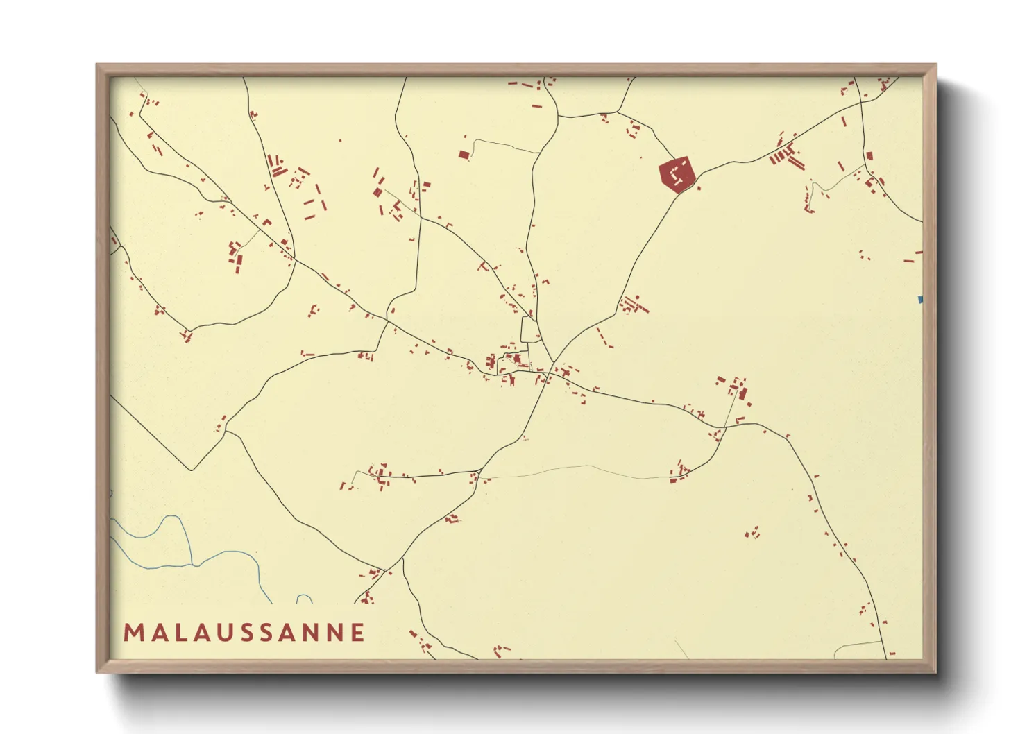 Une affiche de carte sur Malaussanne