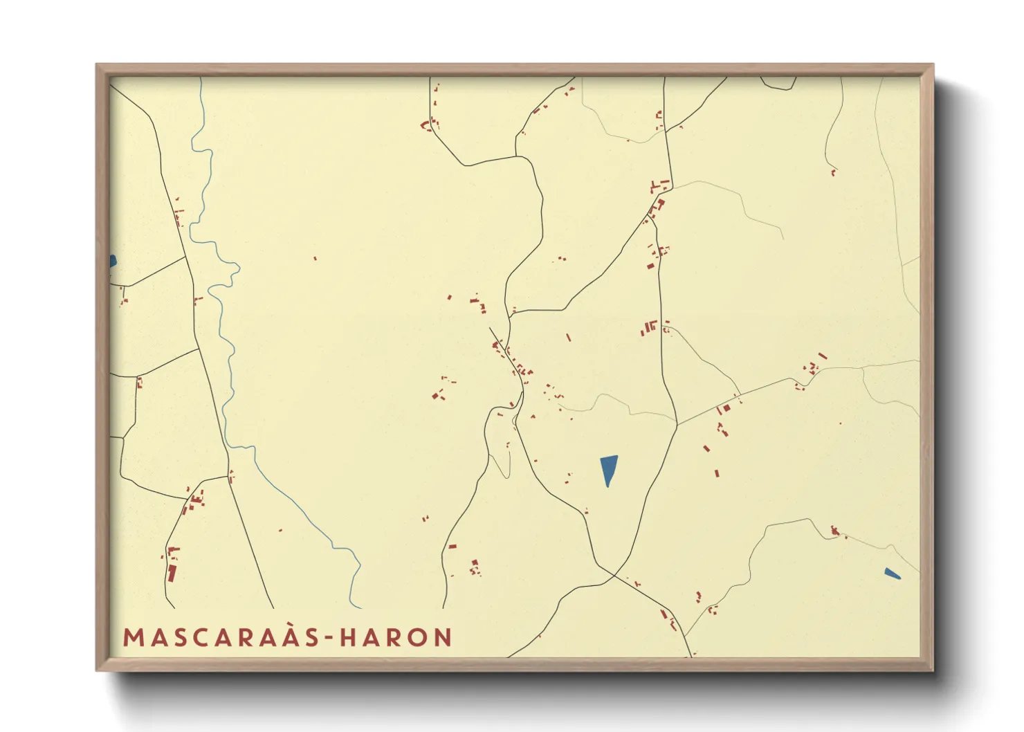Une affiche de carte sur Mascaraàs-Haron