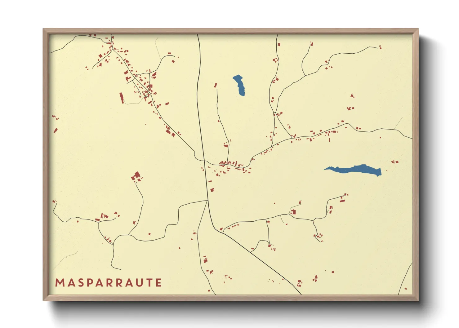 Une affiche de carte sur Masparraute