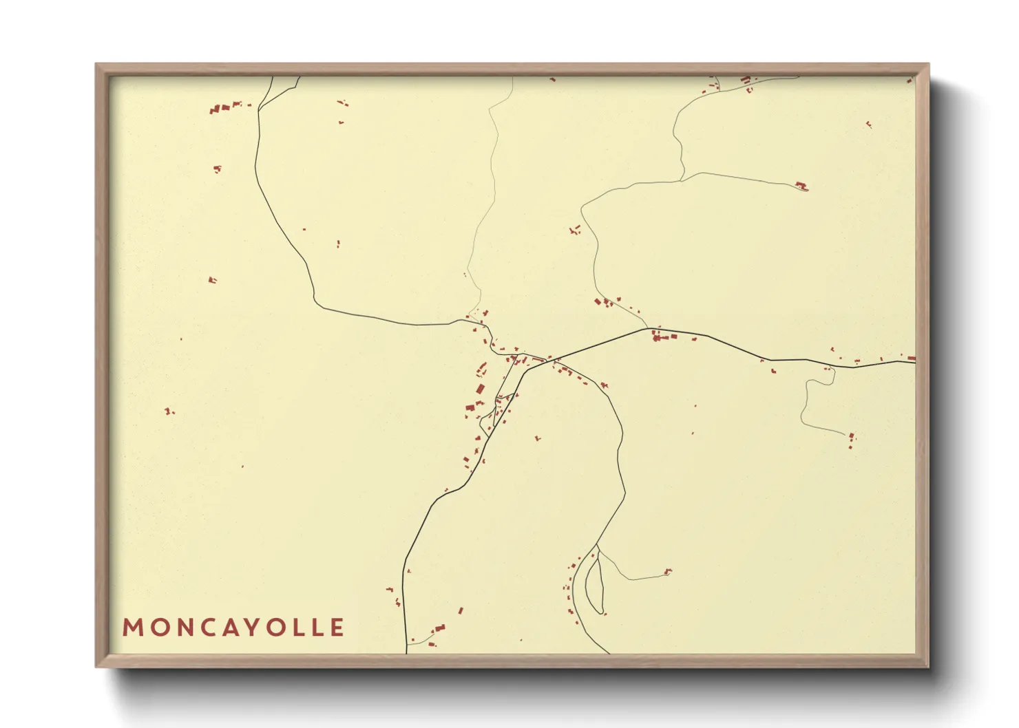 Une affiche de carte sur Moncayolle