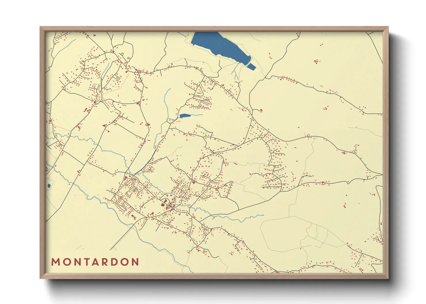 Une affiche de carte sur Montardon