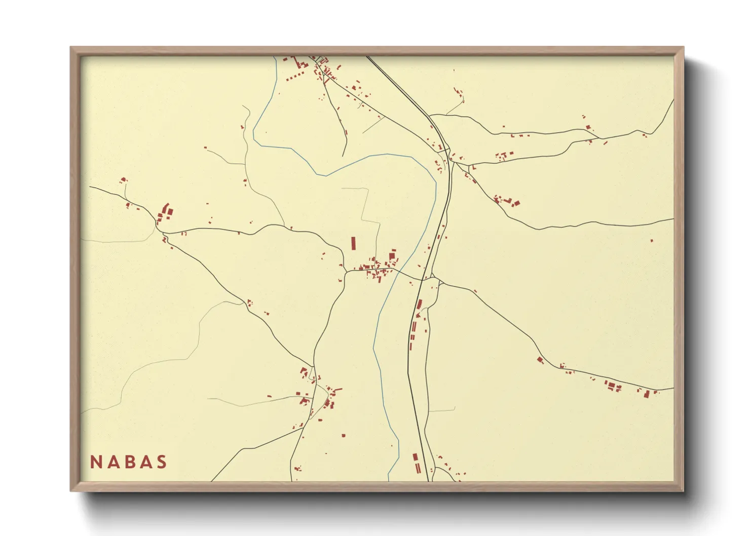Une affiche de carte sur Nabas