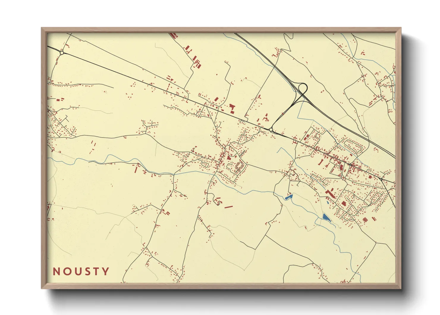 Une affiche de carte sur Nousty