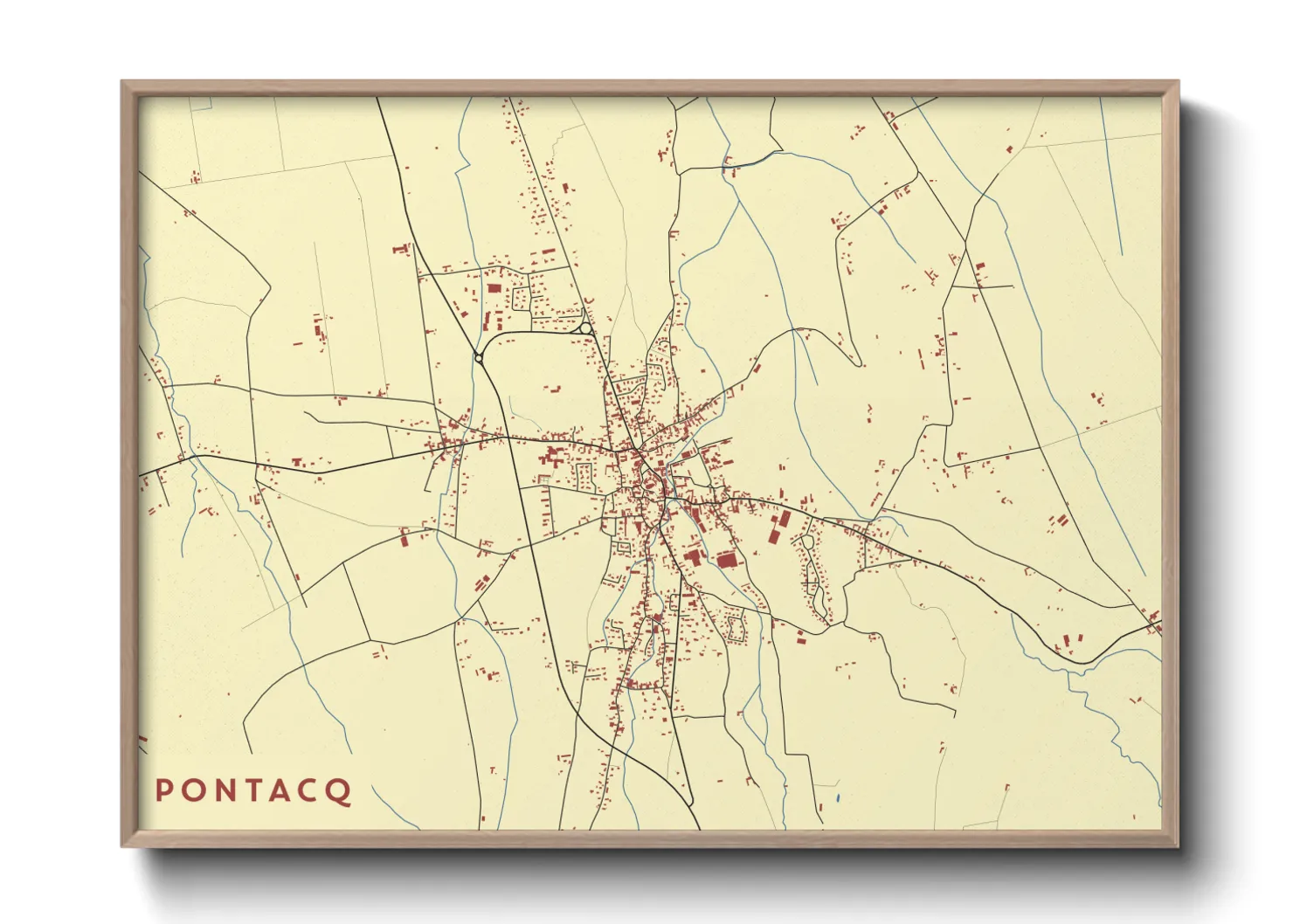 Une affiche de carte sur Pontacq