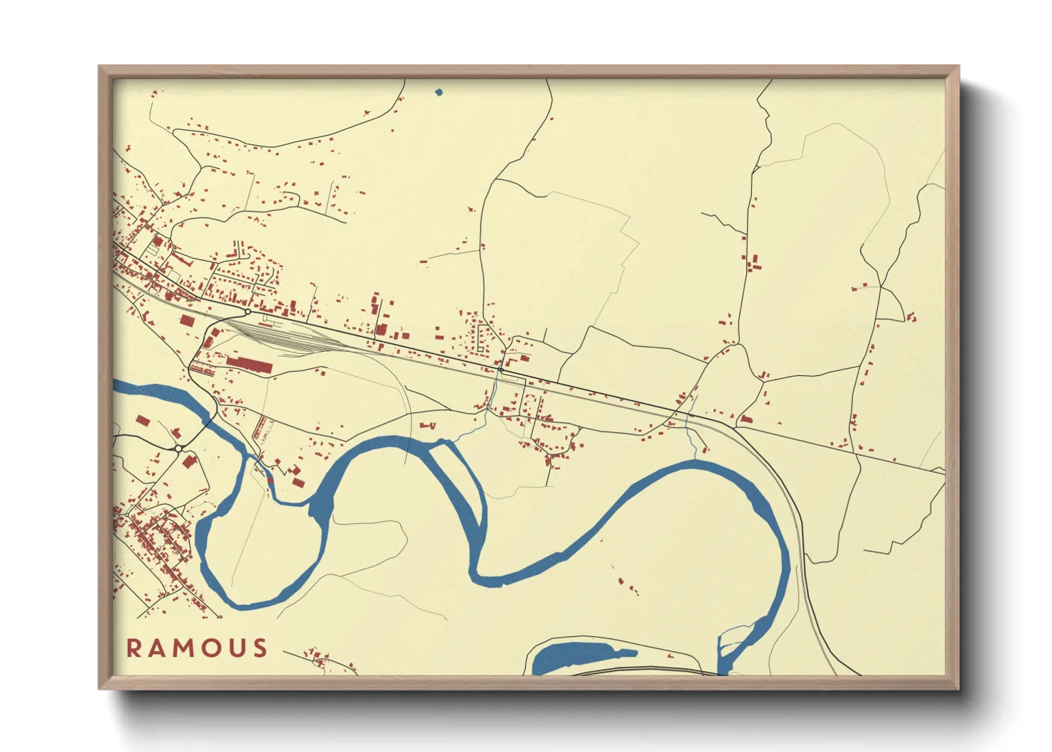 Une affiche de carte sur Ramous