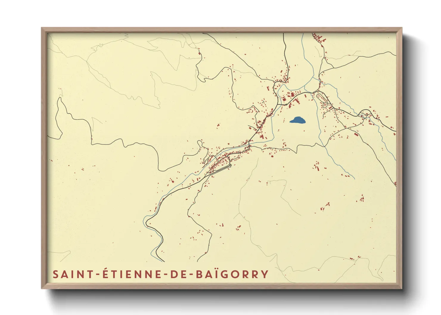 Une affiche de carte sur Saint-Étienne-de-Baïgorry