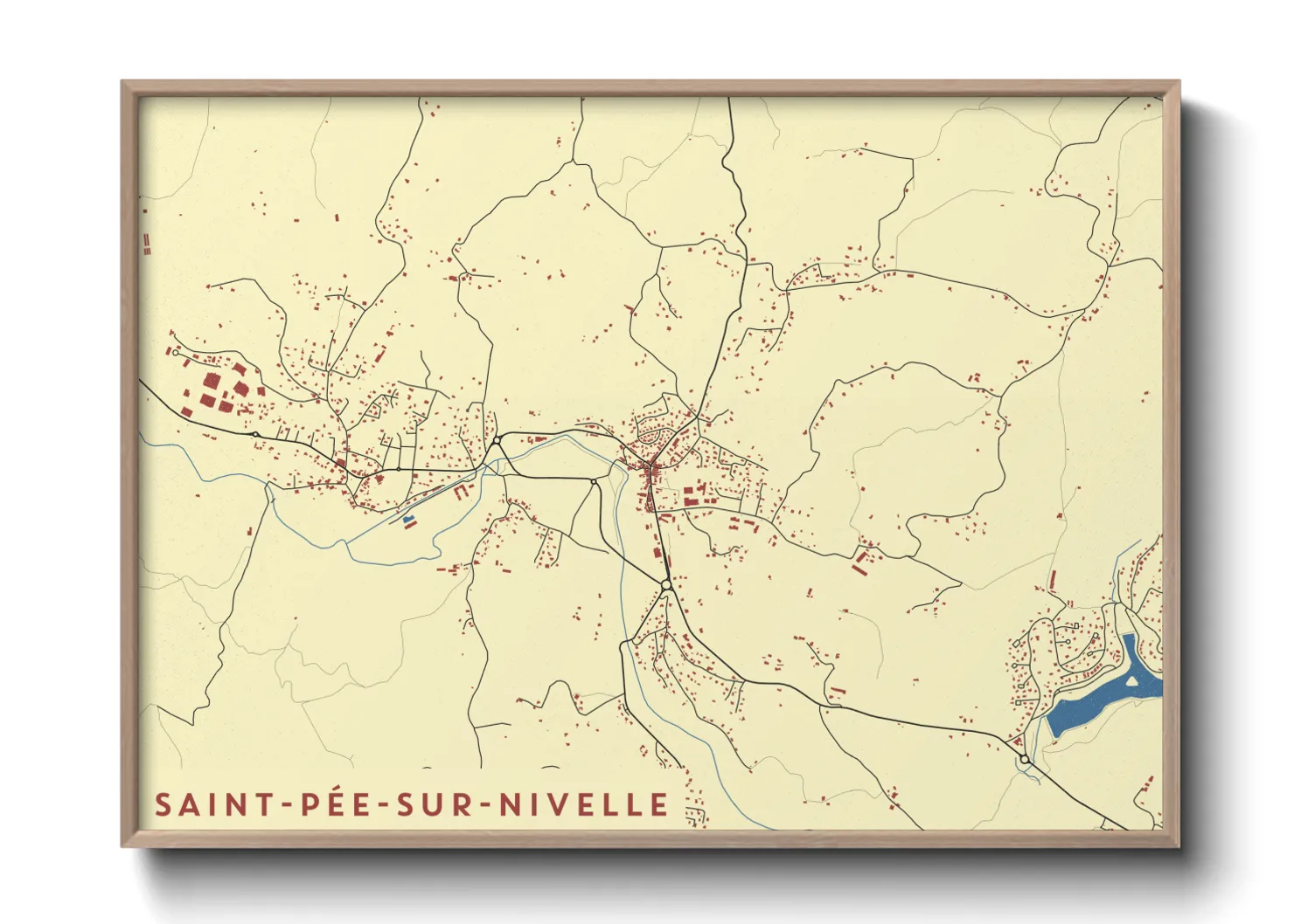 Une affiche de carte sur Saint-Pée-sur-Nivelle